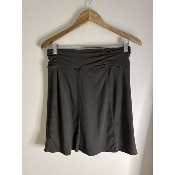 Athleta Skirt Womens Sz Small Chocolate Brown Tattle Nylon Spandex Pull On Soft - Picture 2 of 8